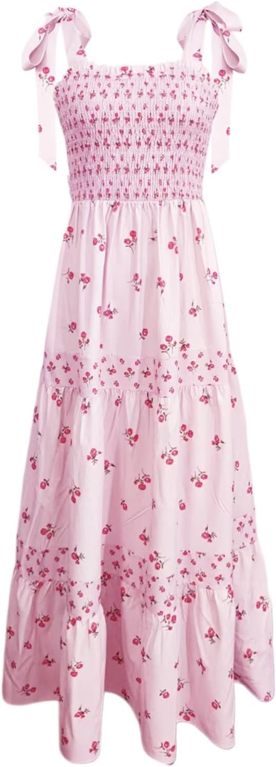 Sfascumop Boho Beach Dress 2025 Casual Maxi Dress for Women