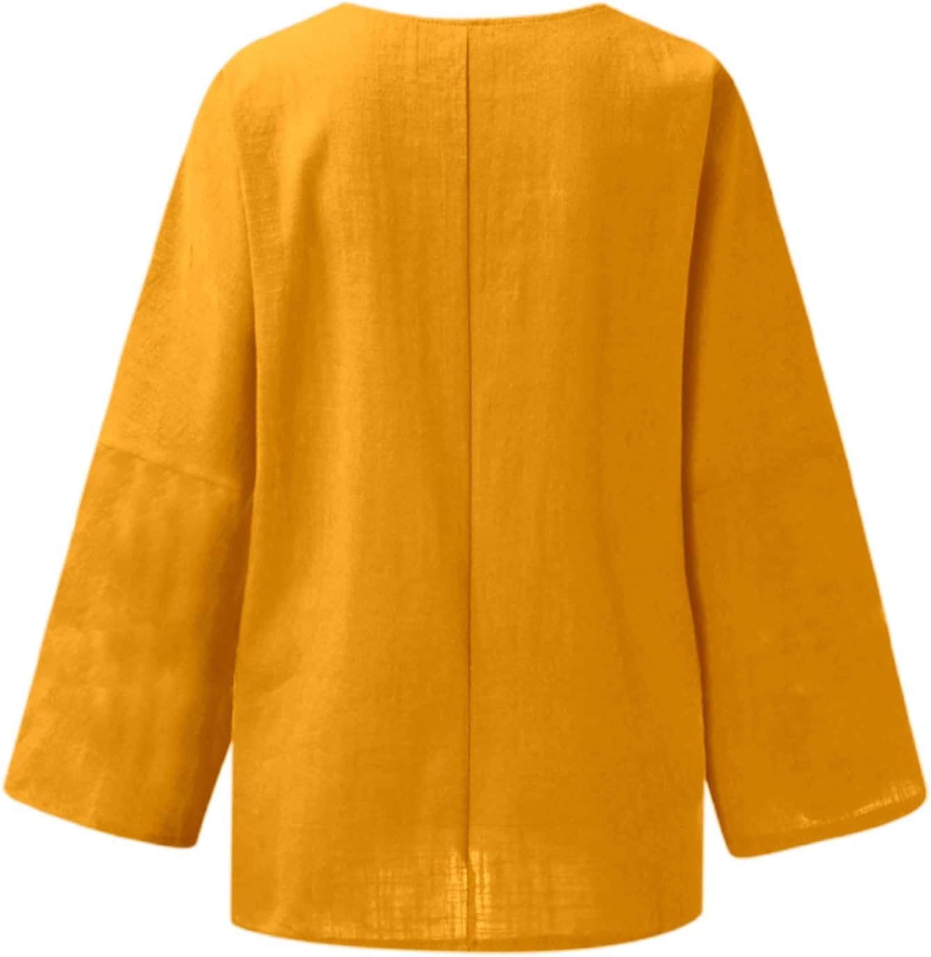 V Neck Linen Blouse One Piece
