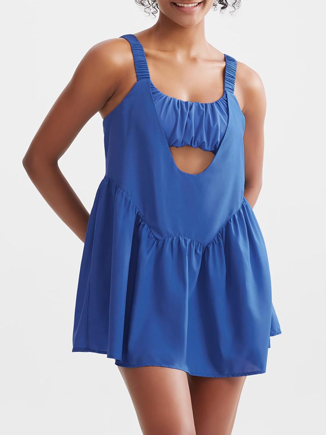 Sexyasasii Women Tennis Dress with Built-in Shorts and Bra