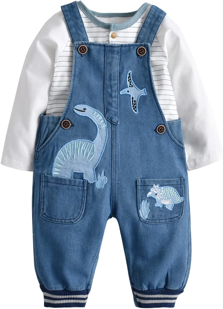 Star - Baby Boy Romper Overalls Set