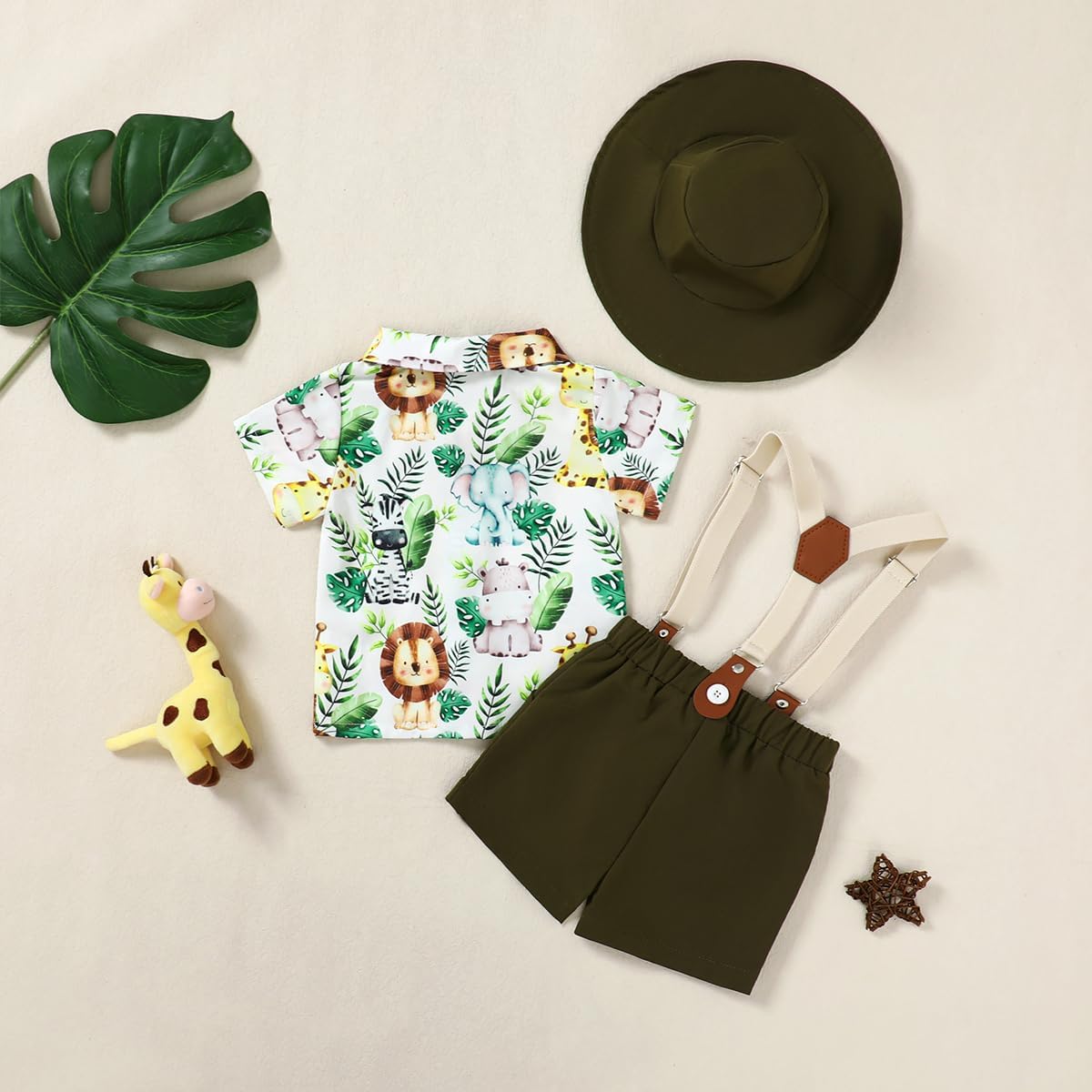 Baby Boy Summer Outfit with suspenders