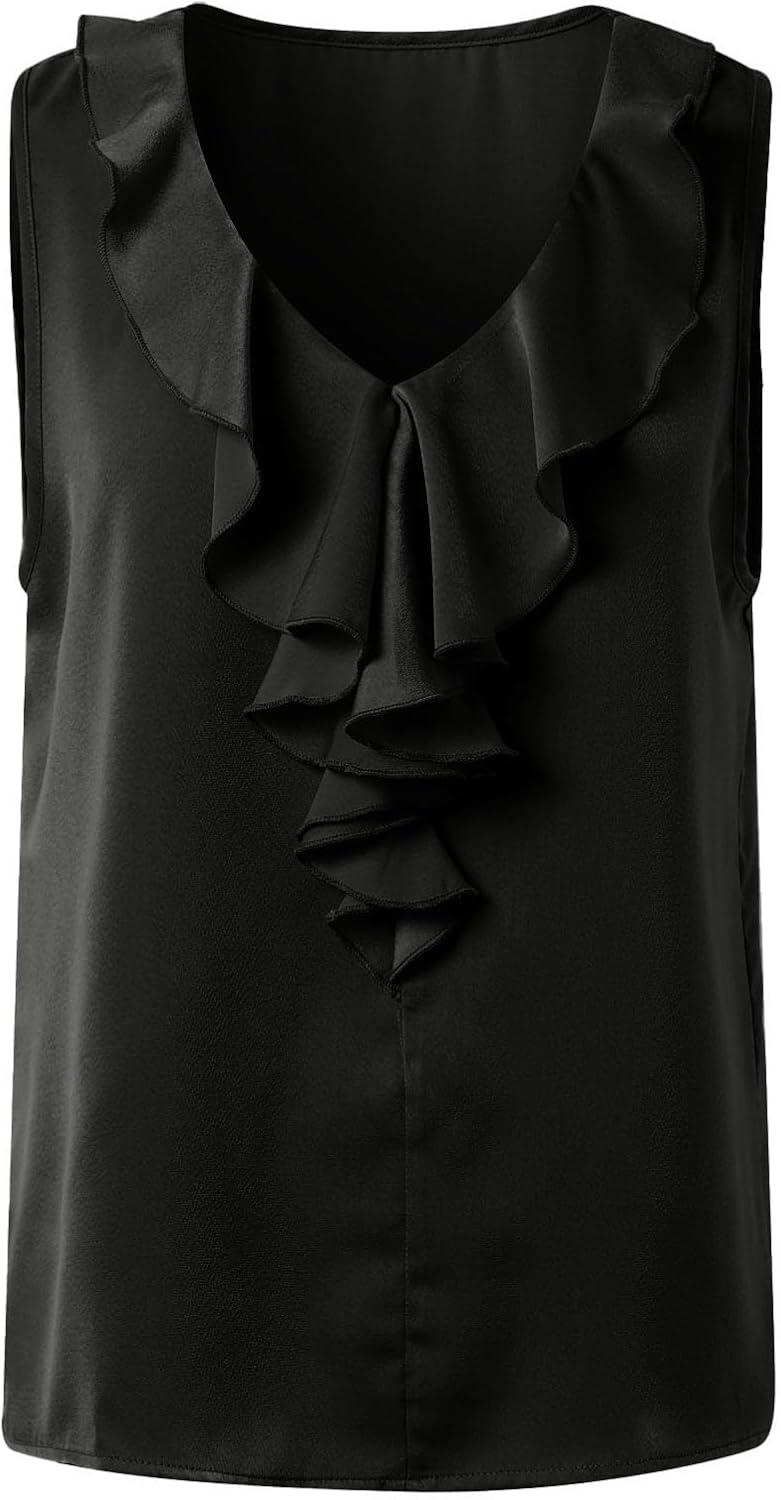 Elegant Ruffled Tank for Women Summer