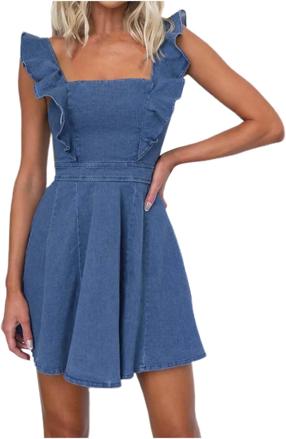 Cute Denim Dress Chambray Jean Dress for Women