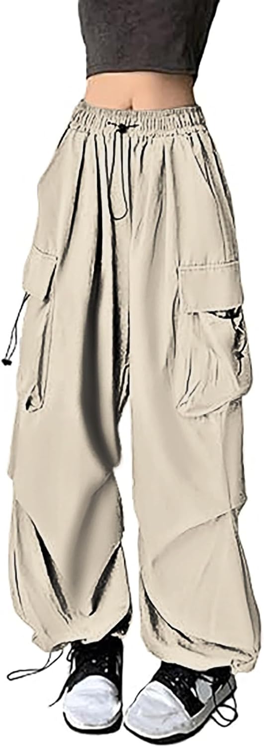 Sdbrld Womens Cargo Pants High Waist Wide Leg Track Pants