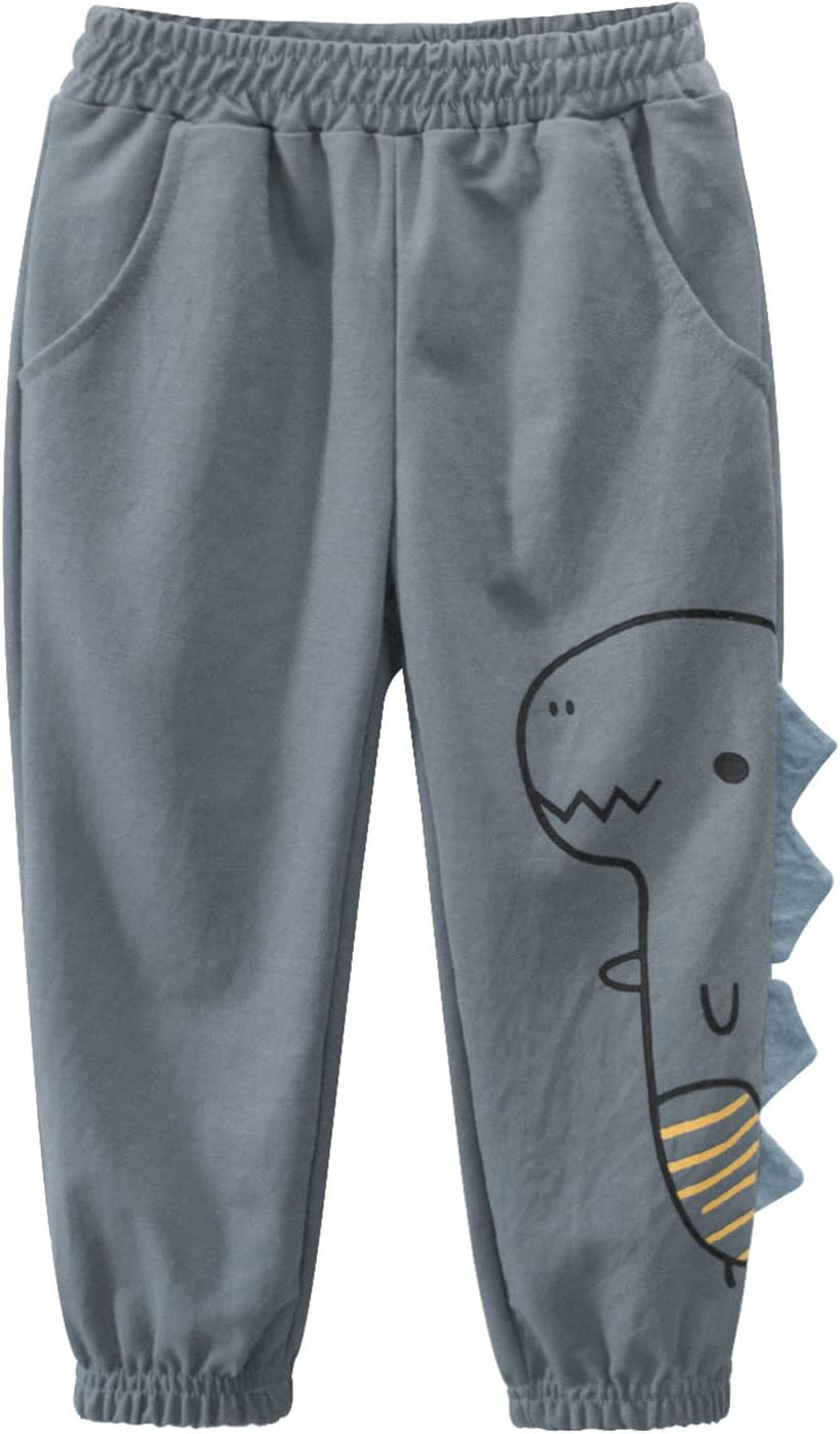 5T Cotton Pull-On Sweatpants for 18-Month Toddler Dinosaur Themed Joggers