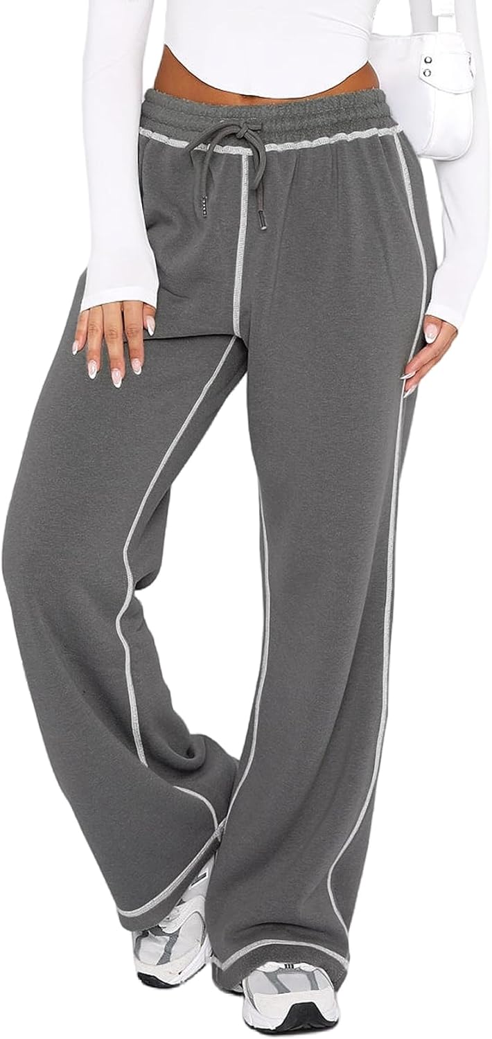 Track Pants Women Soft Wide-Leg Trendy Joggers for consolation and Style