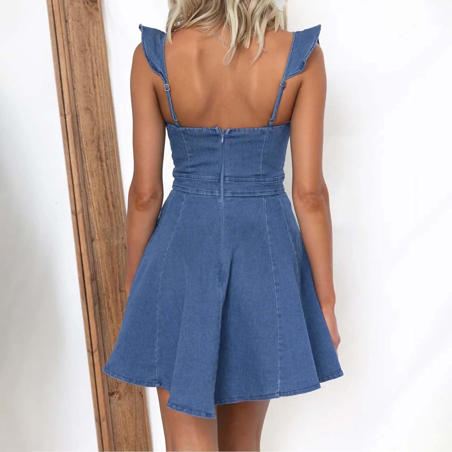 Cute Denim Dress Chambray Jean Dress for Women