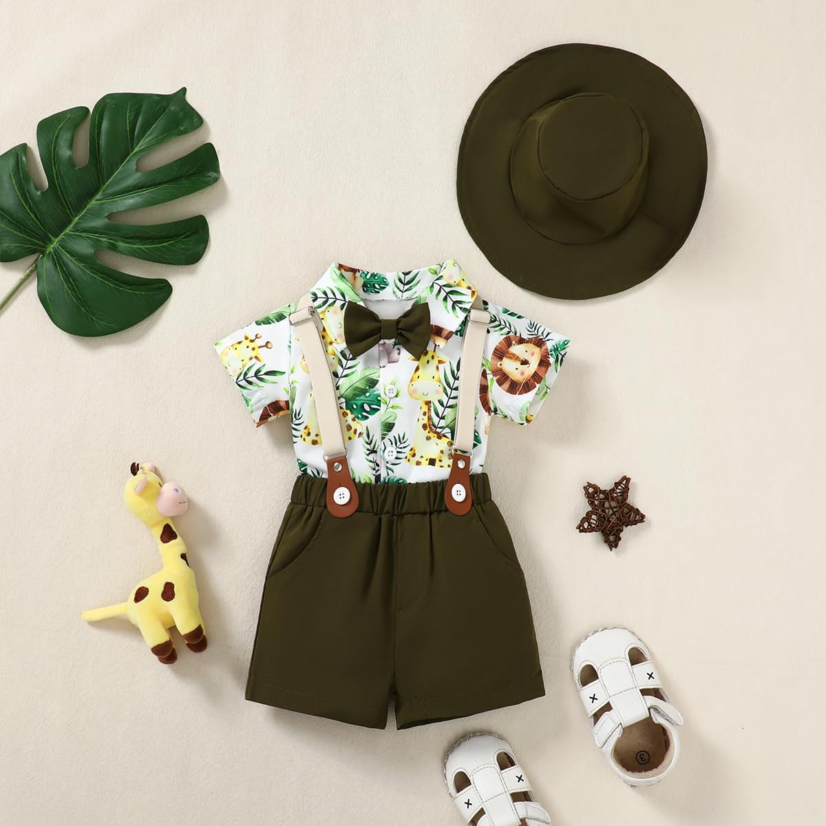 Baby Boy Summer Outfit with suspenders