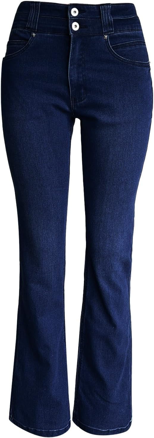 Ripped Wide Leg Jeans for Women Stretchy Trendy Trouser