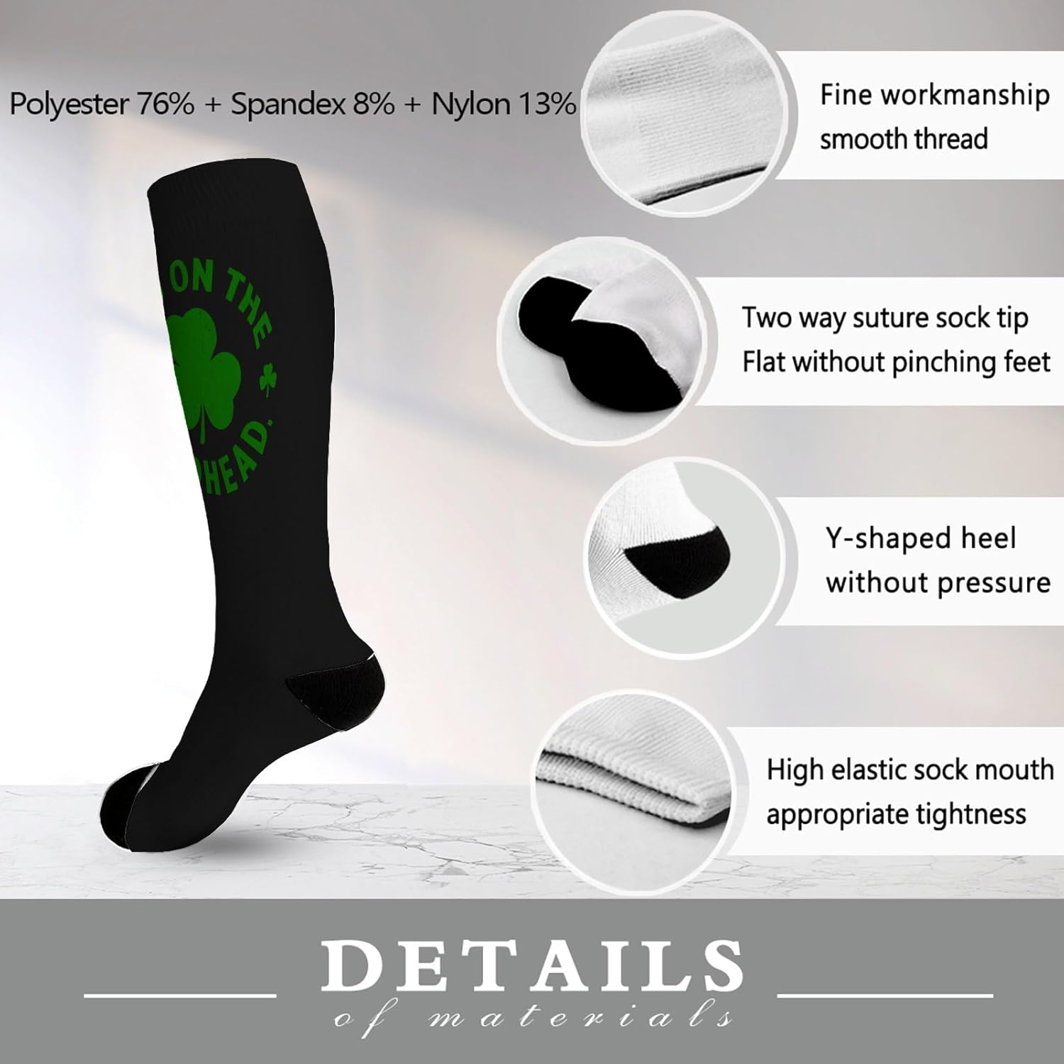 St Patricks Day Funny Socks for Women Creative Gift Uniqueon