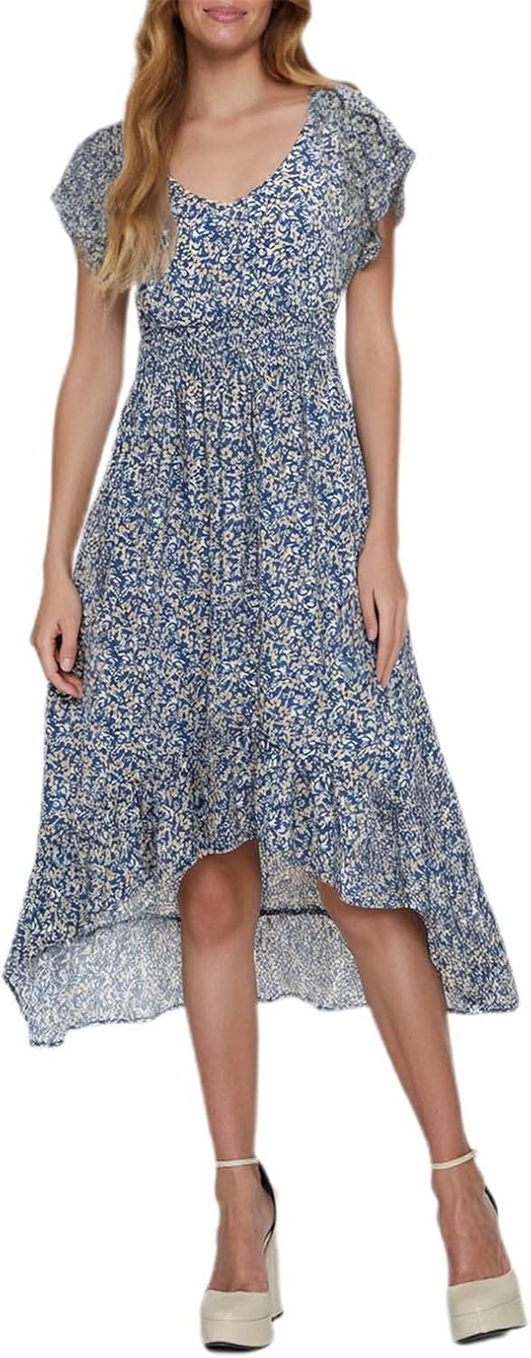 Floral Ruffle Sleeve Dress
