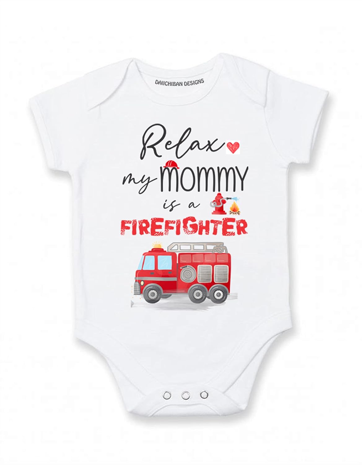 Firefighter Mom Baby Rumping Set