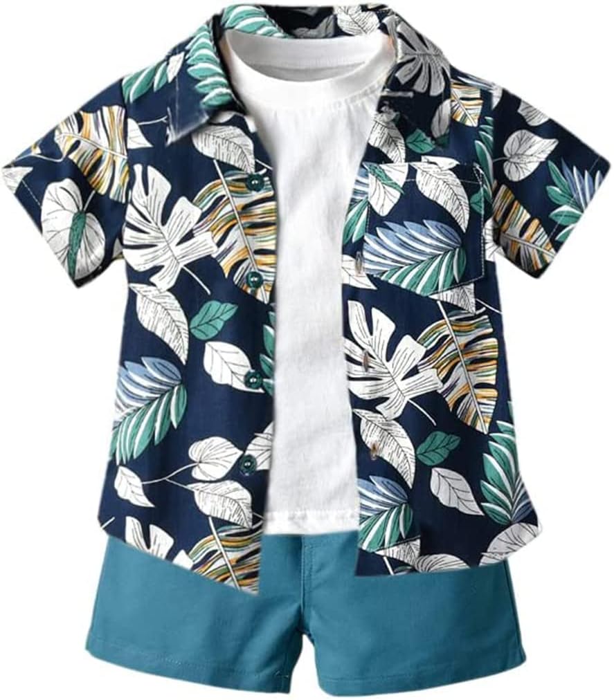 JunNeng 3Pcs HibiscusTSet for Toddlers Perfect for Beach adventures