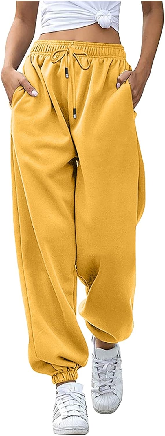 Warm Stretchy Womens Sweatpants for Winter