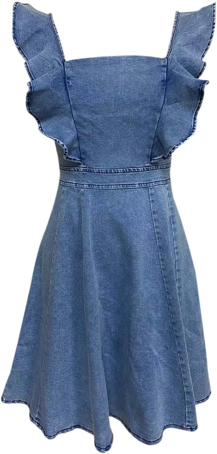 Cute Denim Dress Chambray Jean Dress for Women