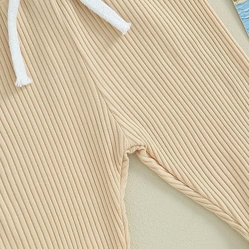 3-Piece Checked Solid Cargo Pant Set for Toddler Boys