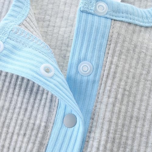 JingleBaBa Unisex Cute Romper Ribbed Short Sleeve Bodysuit Child