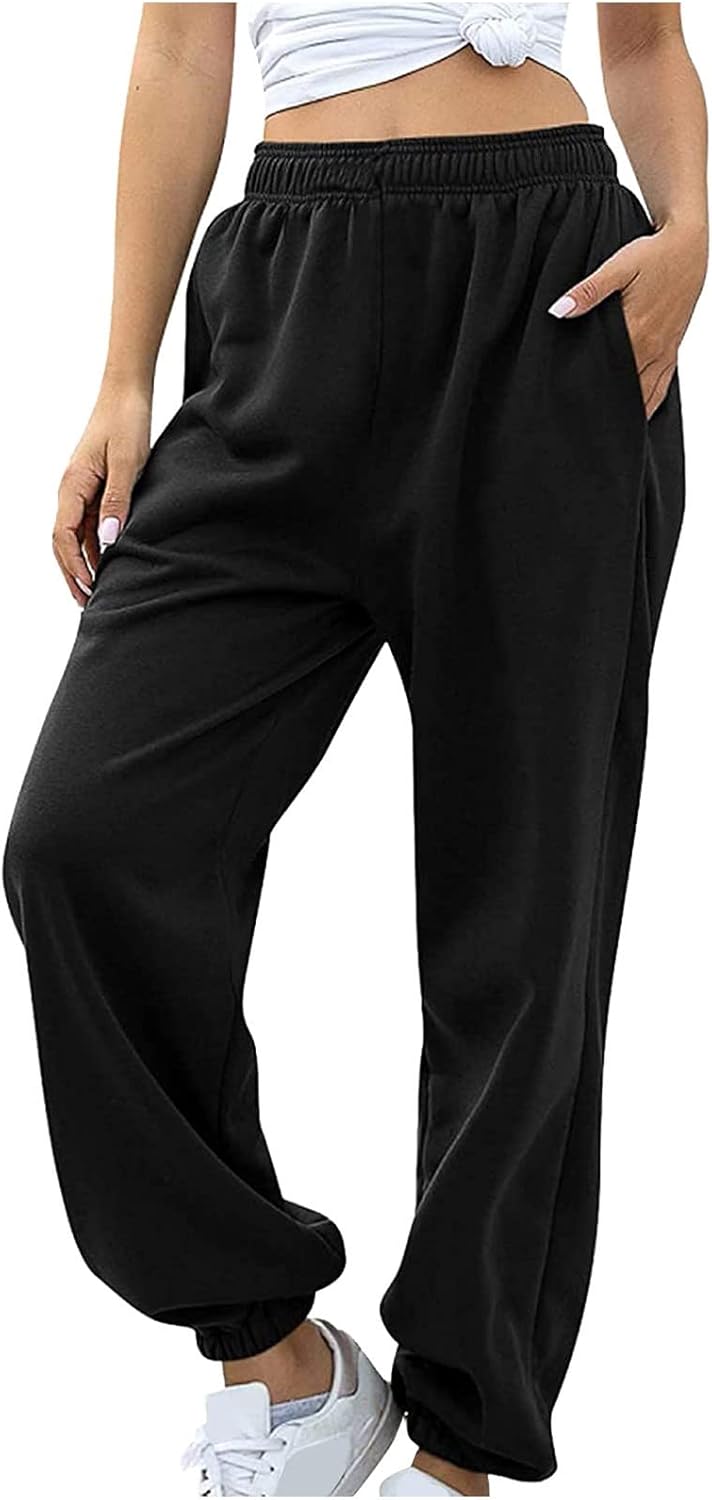 Womens High Waist Enumeration Sweatpants 3-Piece Set for Teens