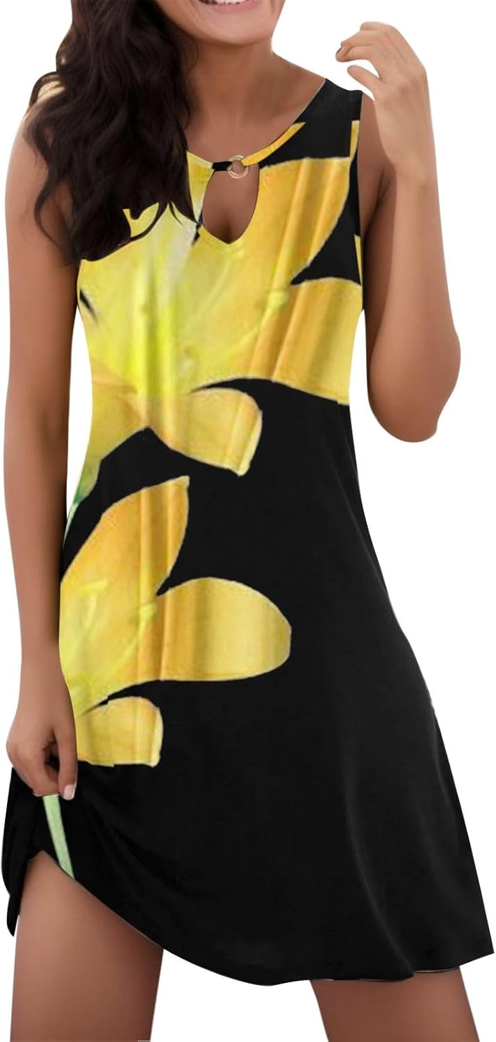 Vibrant Boho Summer Dress for Women -Casual Beach Swing Outfitters