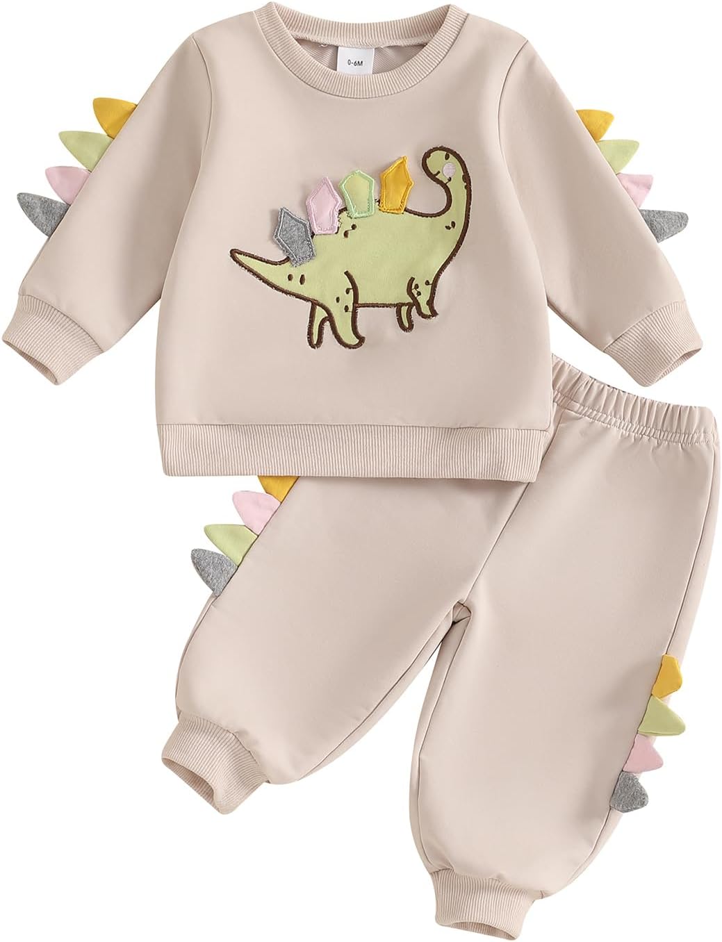 Dinosaur Embroidery Toddler Fall Outfits Animal Style Gawxyz Set