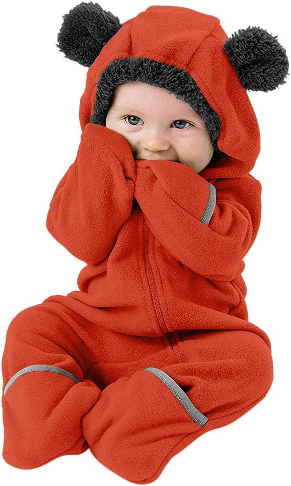Adorable Cartoon Baby Boys Hoodie Romper