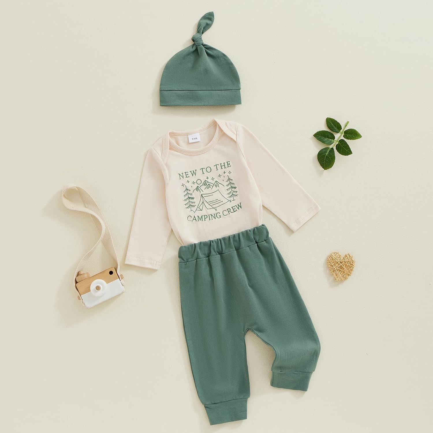 Perfect Fall Outfit for Newborns SocutebabeObj178 Romper Pants Hat Set