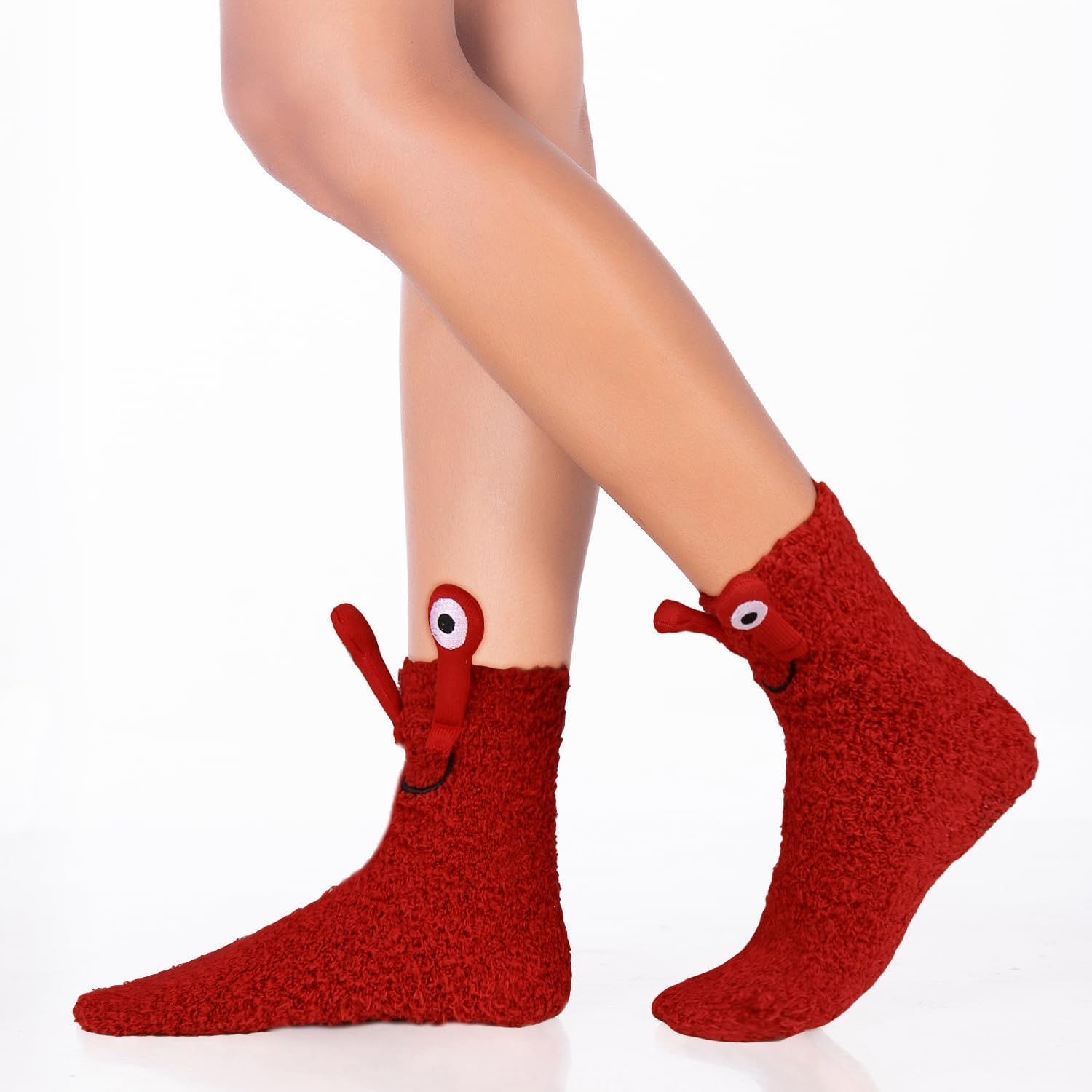 Cute Warm Fuzzy Socks with Grips for Girls