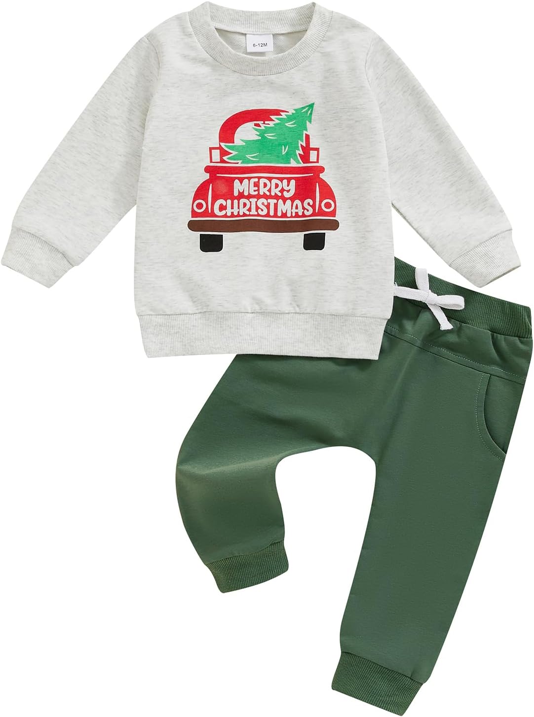 St Patricks Day Toddler Boys 2-Piece Digger Clover Set