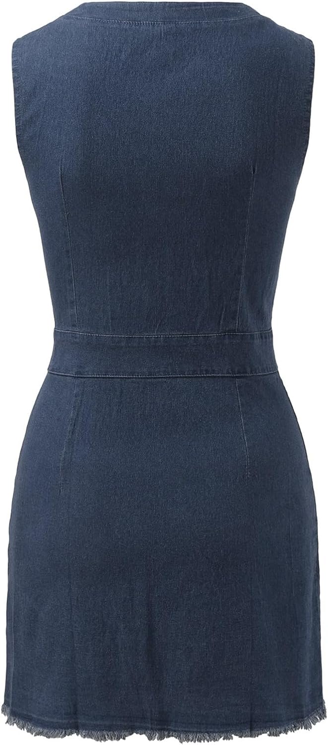 Casual Blue Denim Dress