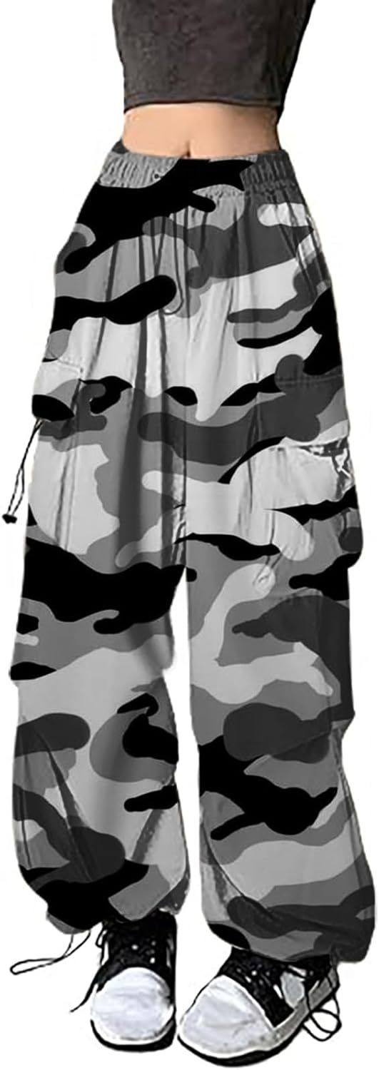 HD SDBRLD Womens Cargo Pants High-Waisted Drawstring Design Stretch-Fit Durable Stylish
