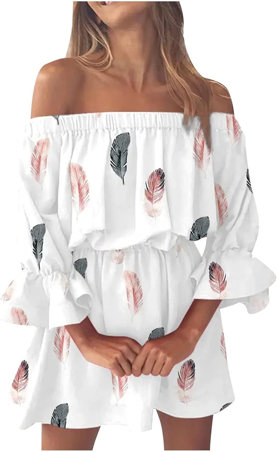 Vibrant and Bohemian Womens Summer Casual Dress - Perfect for Beach and Beyond