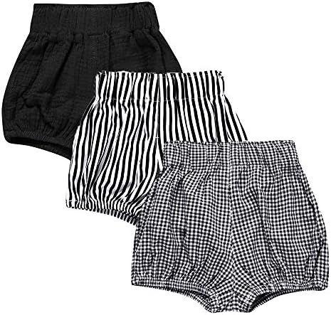 Bundle of 3 Soft Cotton Linen Blend Shorts for Kids