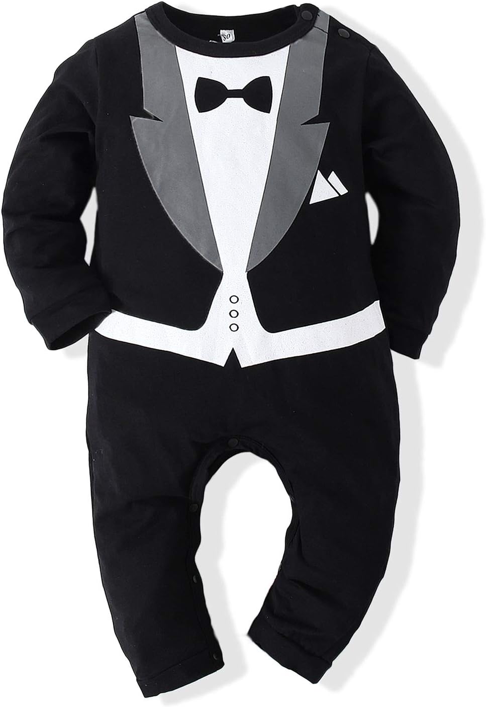Kimocat Baby Boy Tuxedo Romper Gentleman Jumpsuit