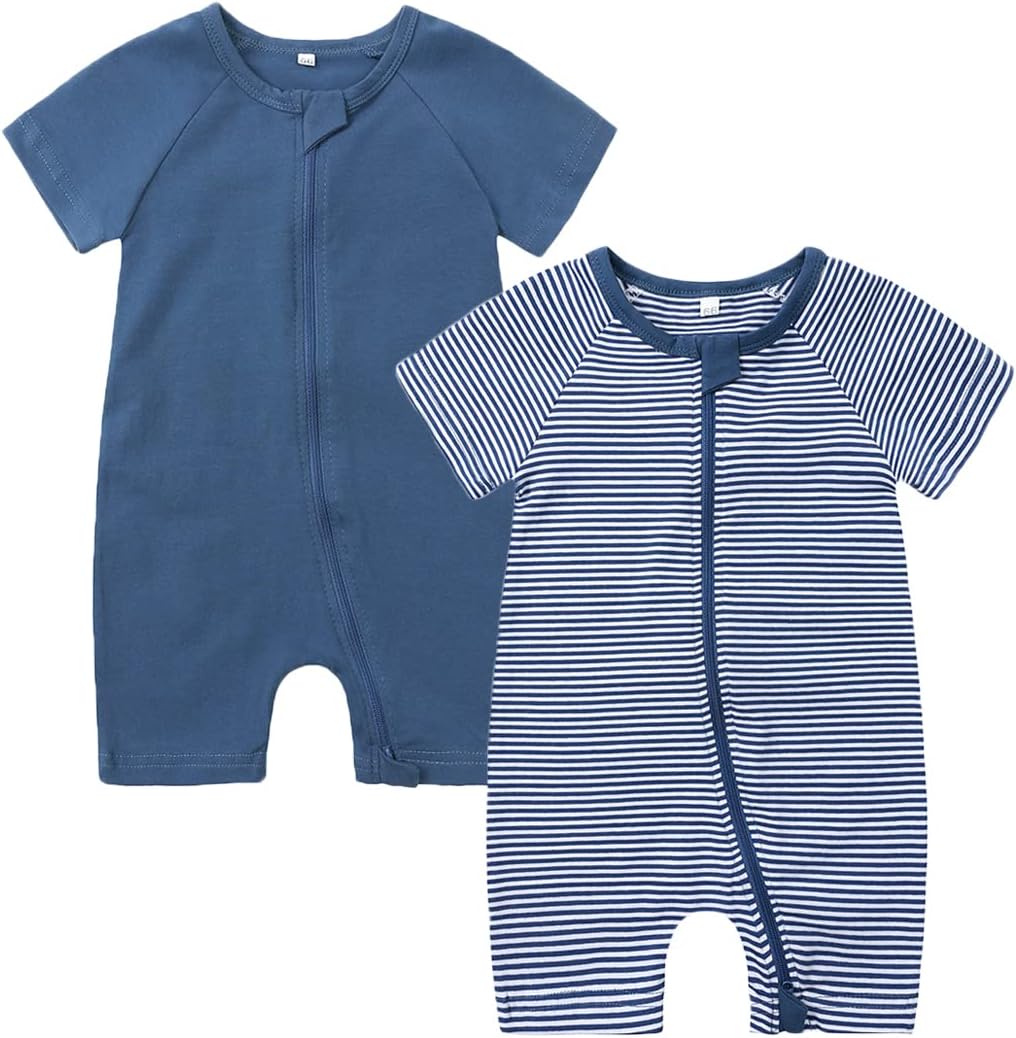 BeiVSlley 2-Pack Cotton Romper for Baby Adorable and Safe