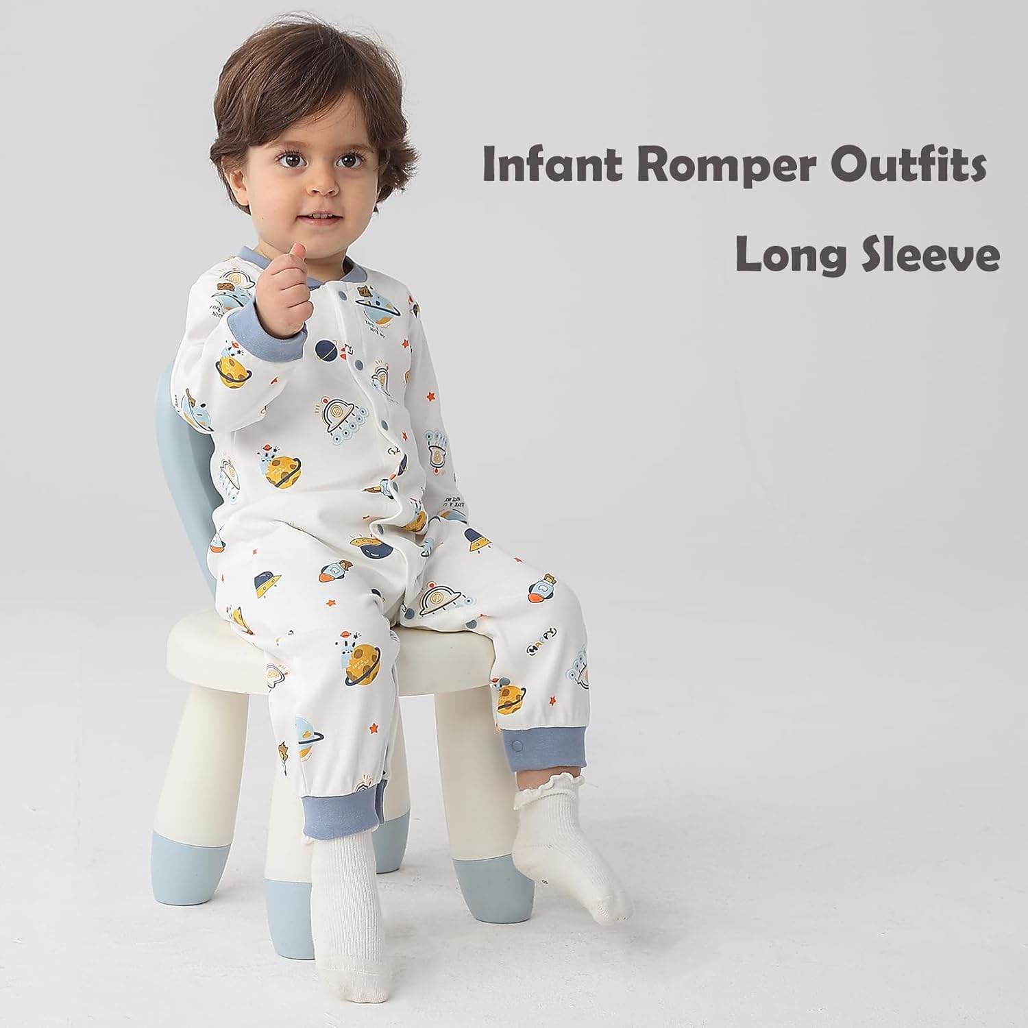2-Pack Cotton Rompers for Newborn Boys