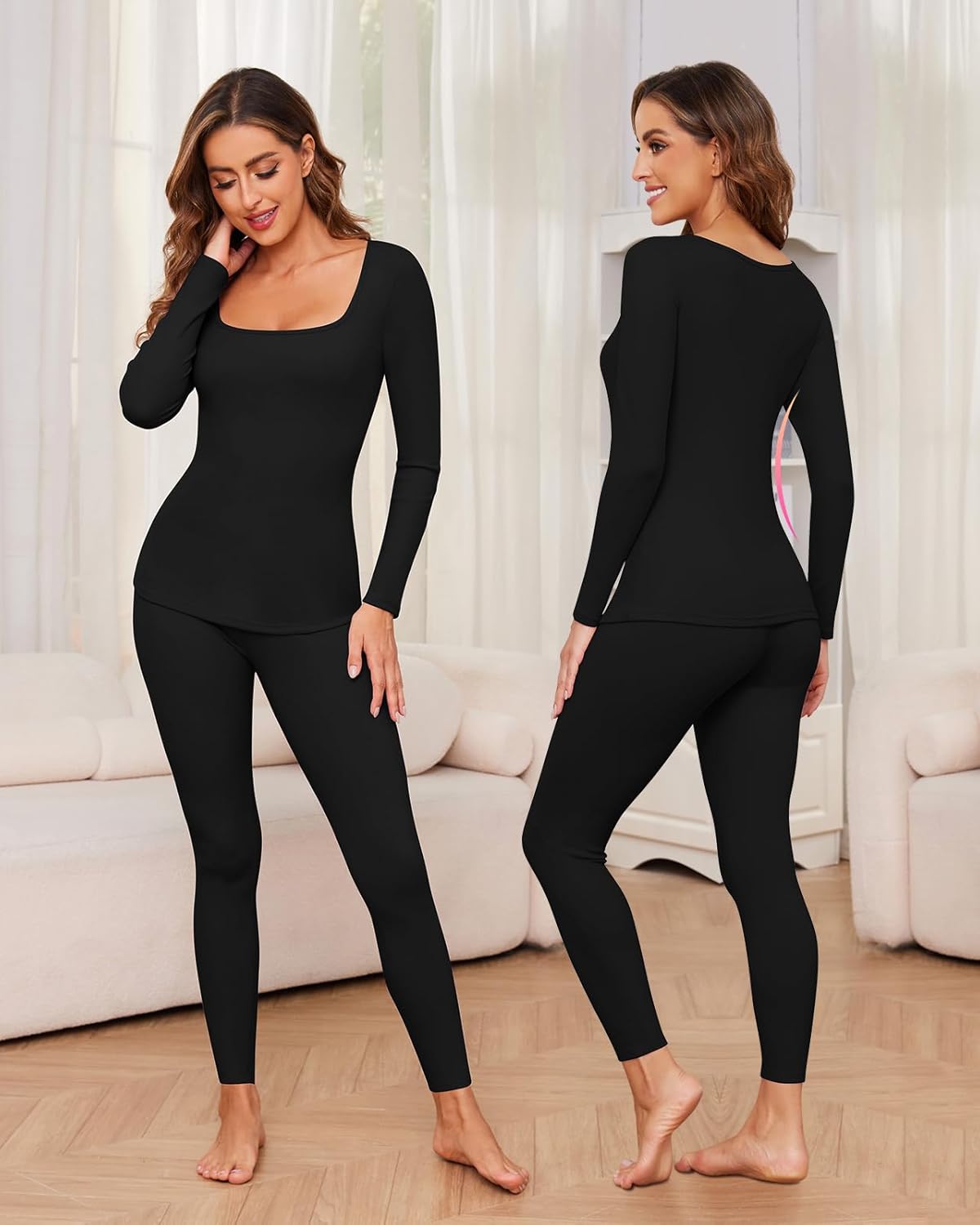 Soneven Thermal Underwear Set for Women