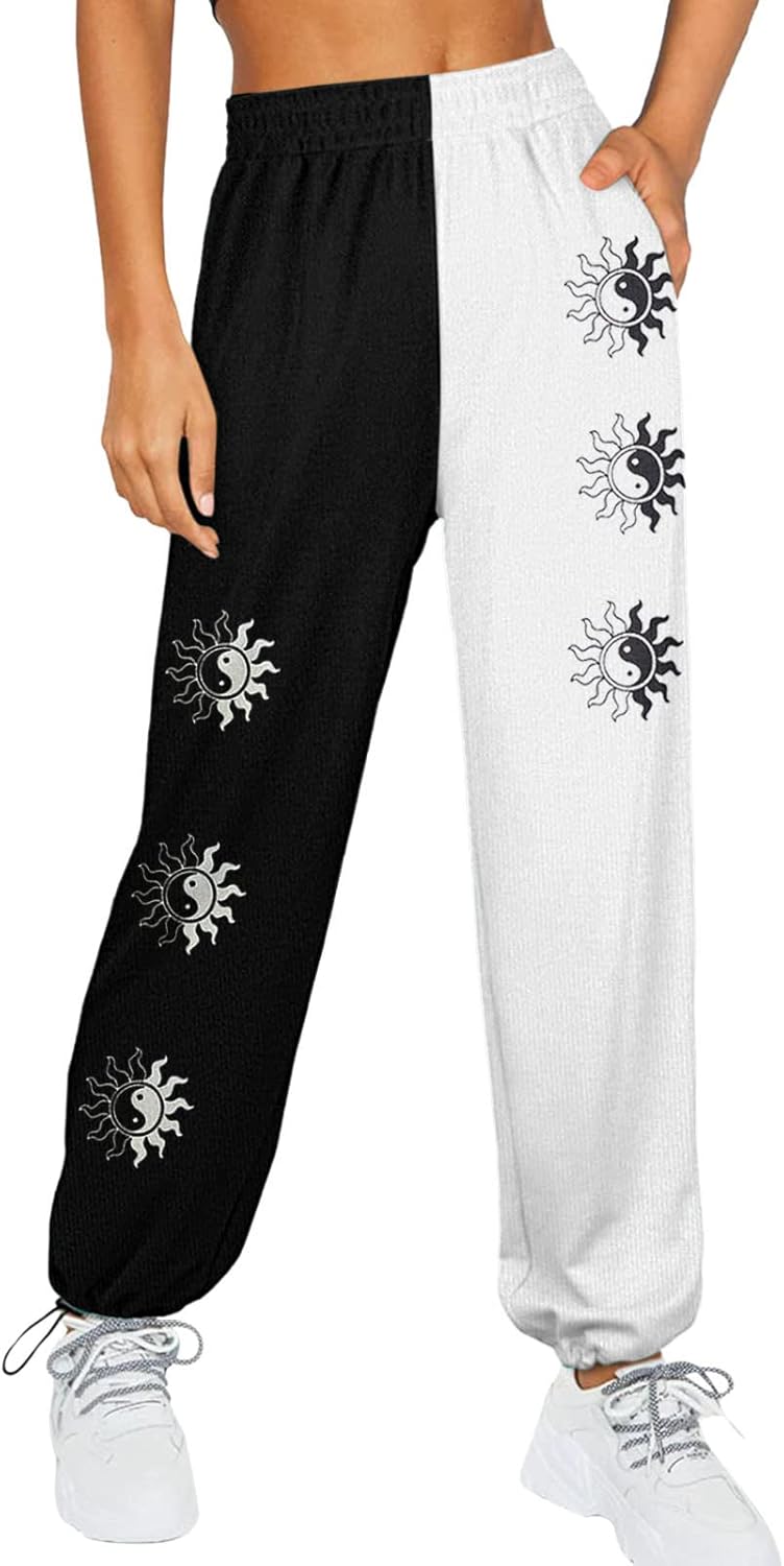 Joucful sweatpants for teenage girls Baggy high-waisted with pockets
