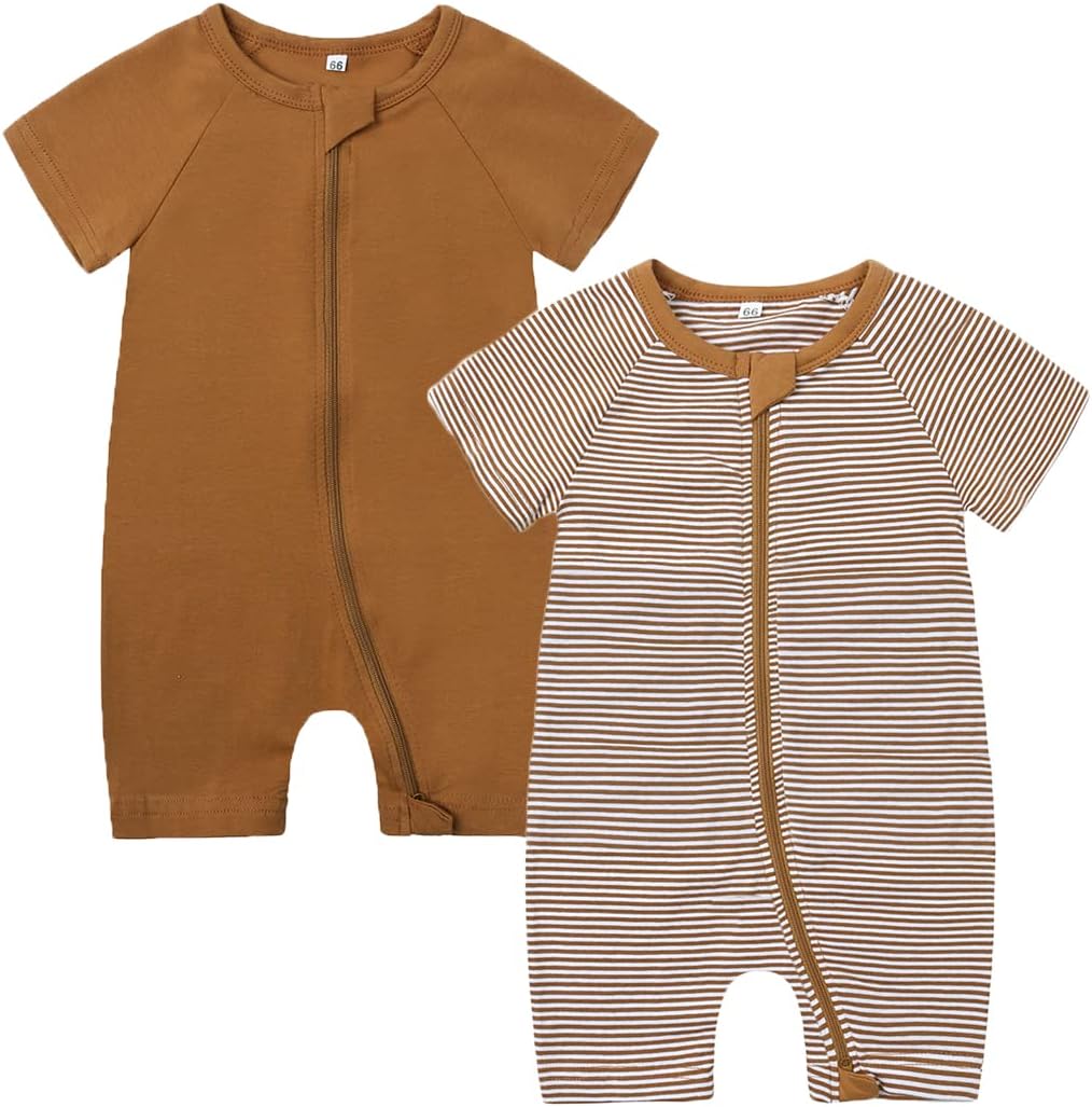 Feidoog 2PCS Baby Boys Girls Summer Romper Set