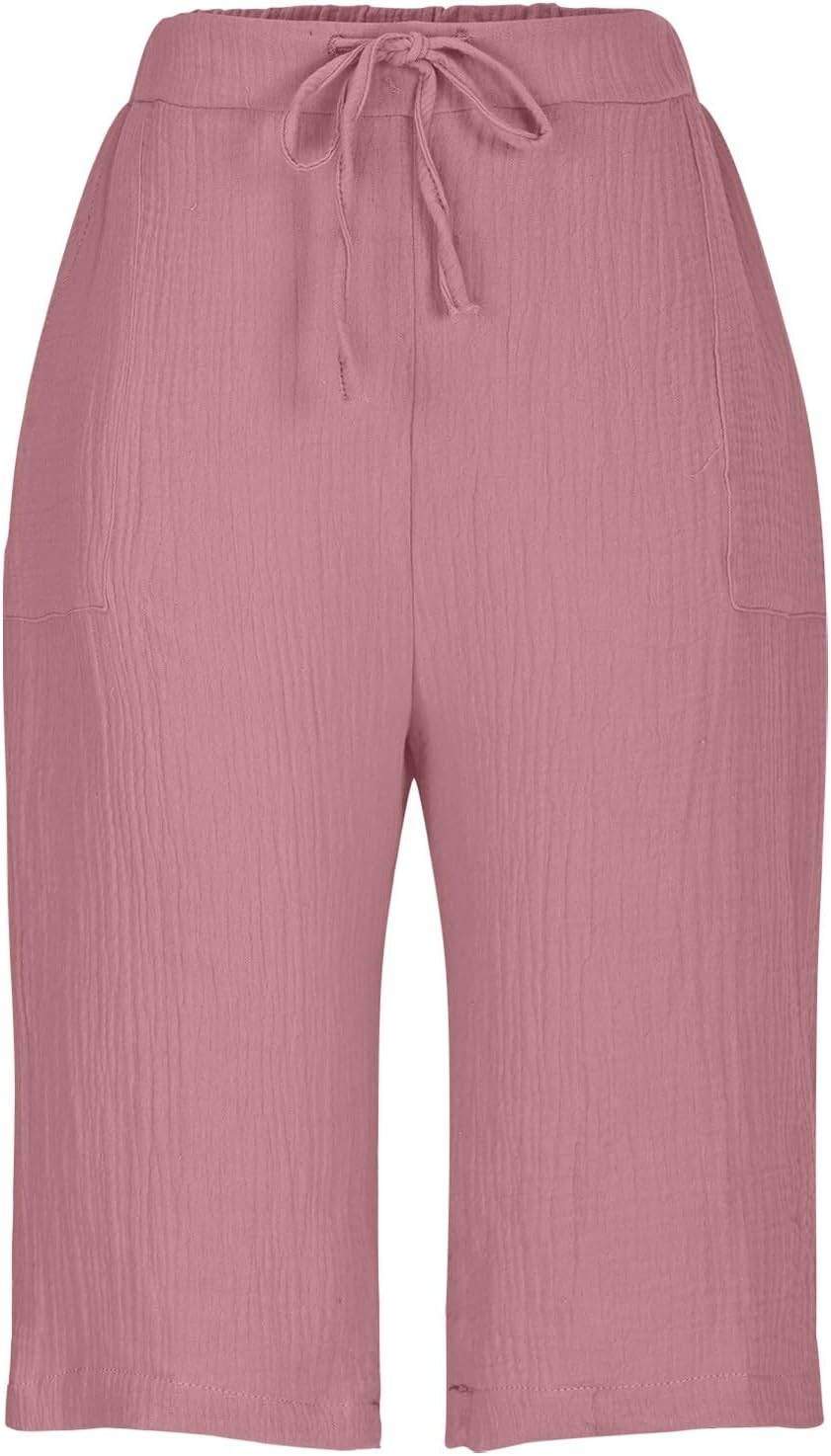 AboutYes Women 2025 Summer High Waist Bermuda Shorts with Pockets