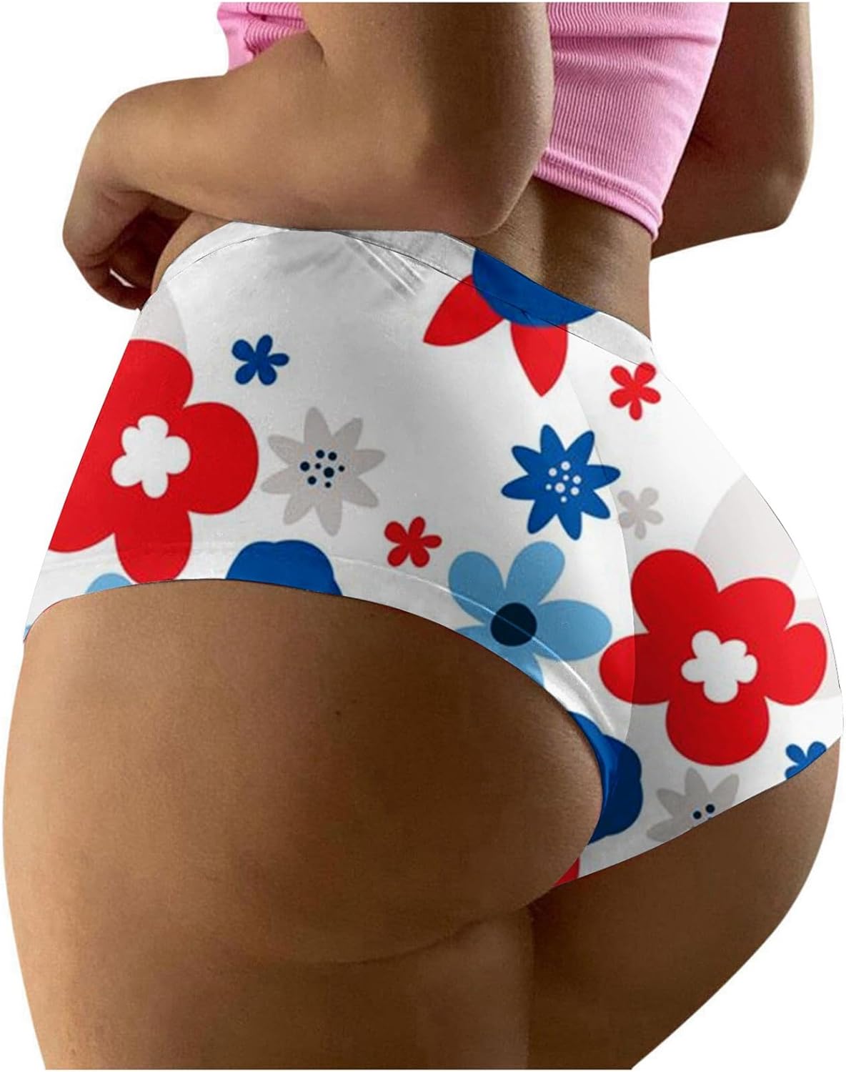 Sfascumop Star-Spangled Patriotic Denim Shorts