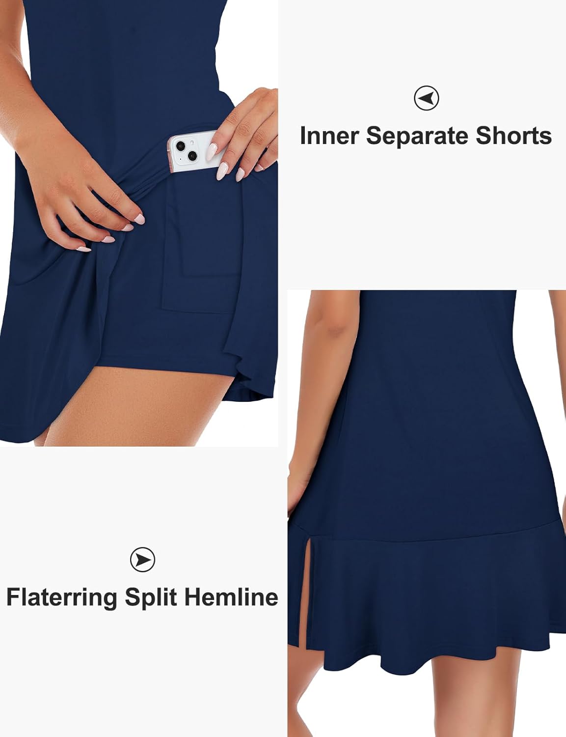 Cucuchy Style Womens Golf Dress Flowy Stretchy and chic for Sports