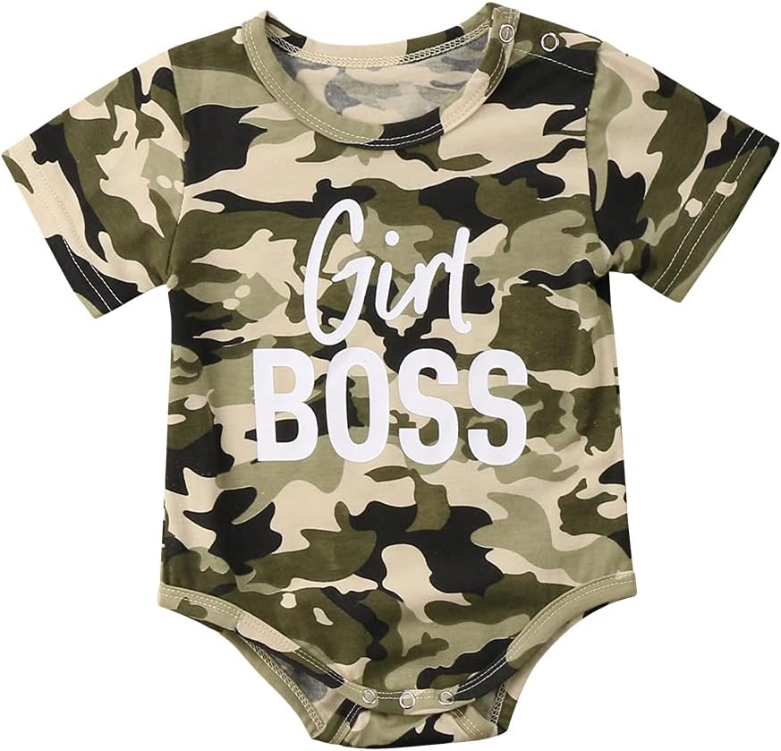 Adorable Toddler Letter Print Romper Set Boys Girls