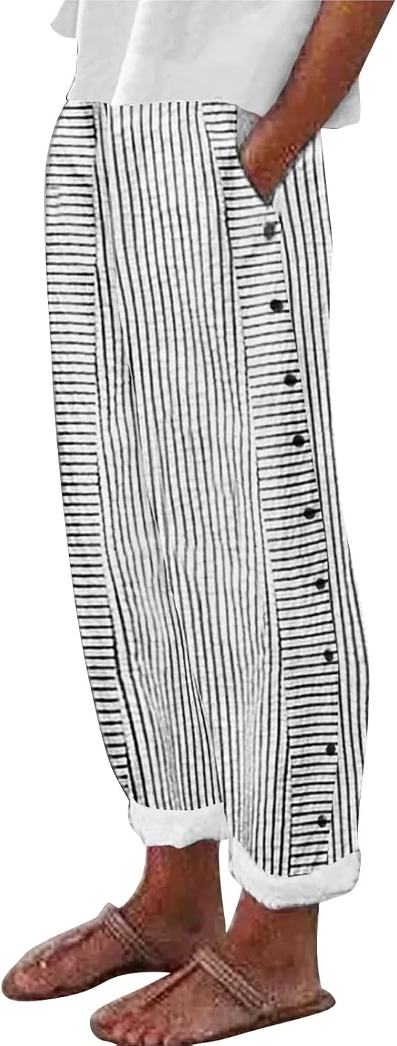 2025 Plus-Size Linen Pants