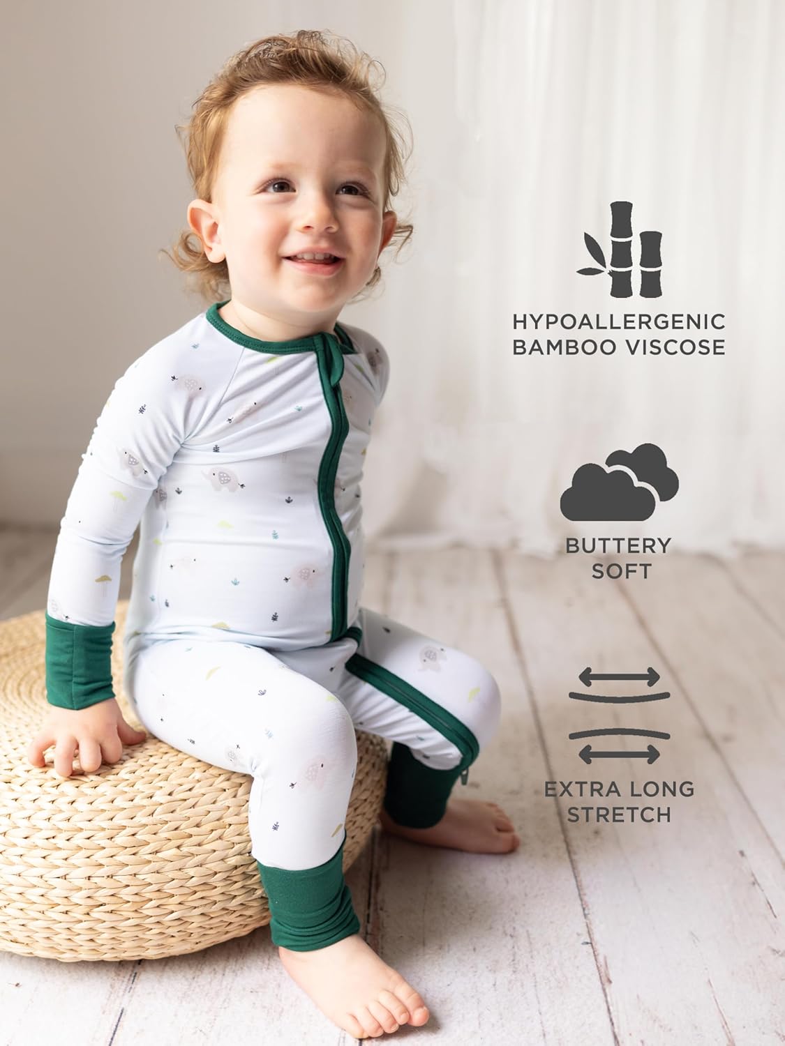 LittleHippo 2-Way ZipperRomper Soft Breathable Pajamas