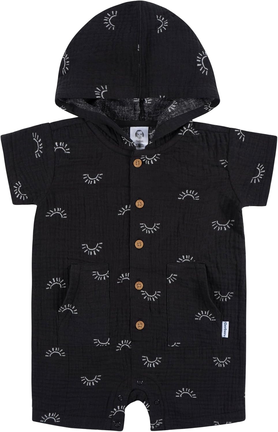 Gerber Baby Boys Cotton Romper with Snaps
