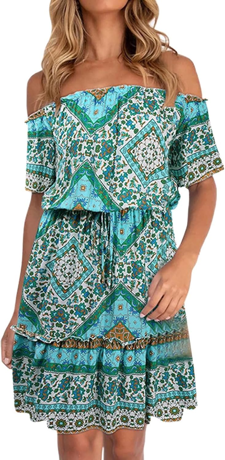 Elegant Bohemian Floral Midi Dress