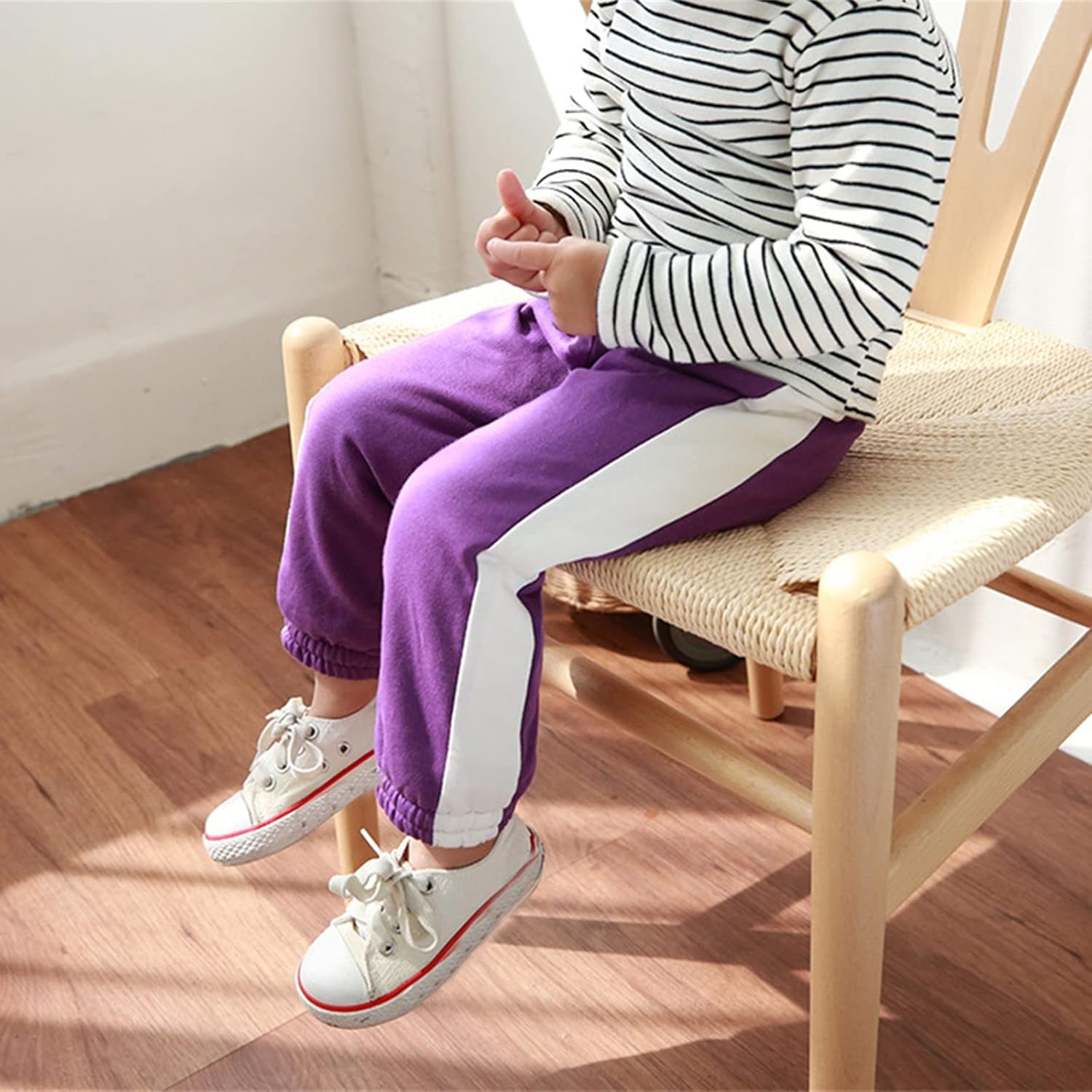 Soft Cotton Striped Sweatpants for Baby Boys Girls