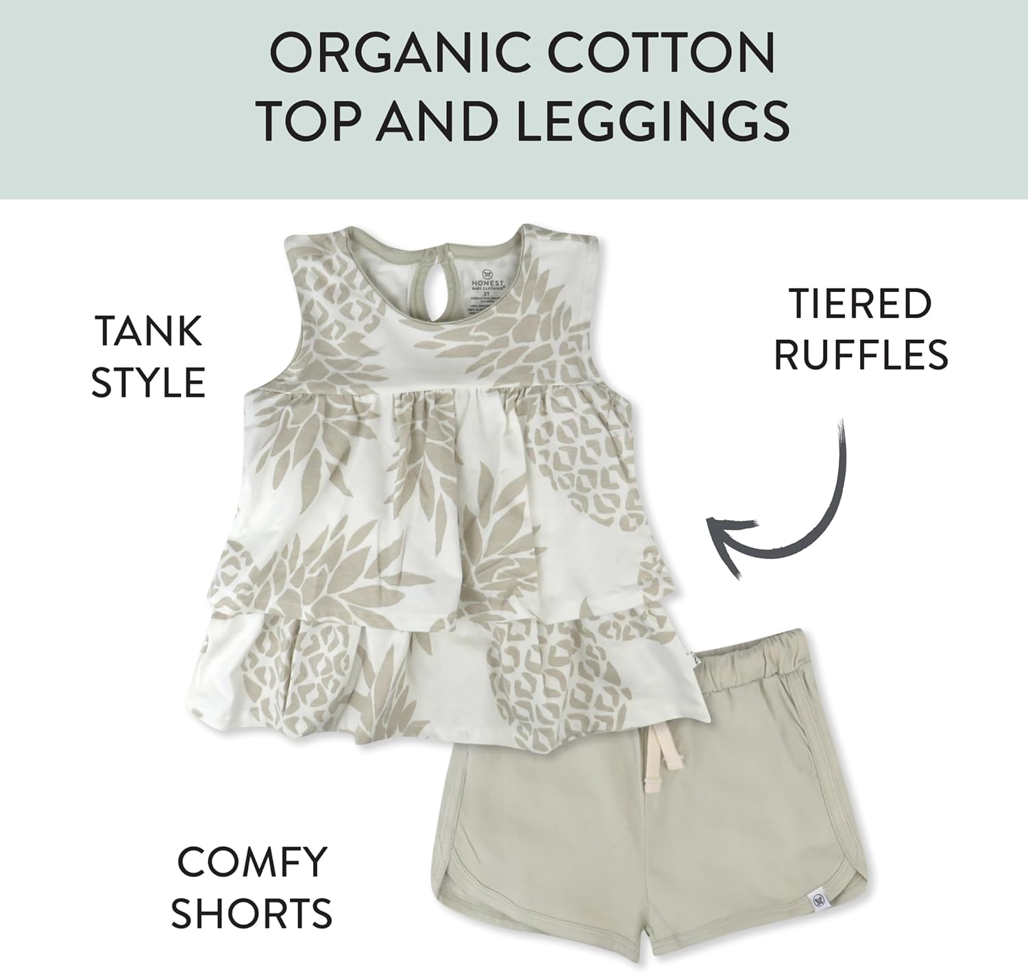 Honest Baby 100 Organic Cotton Playwear Set for Baby Toddler Boys