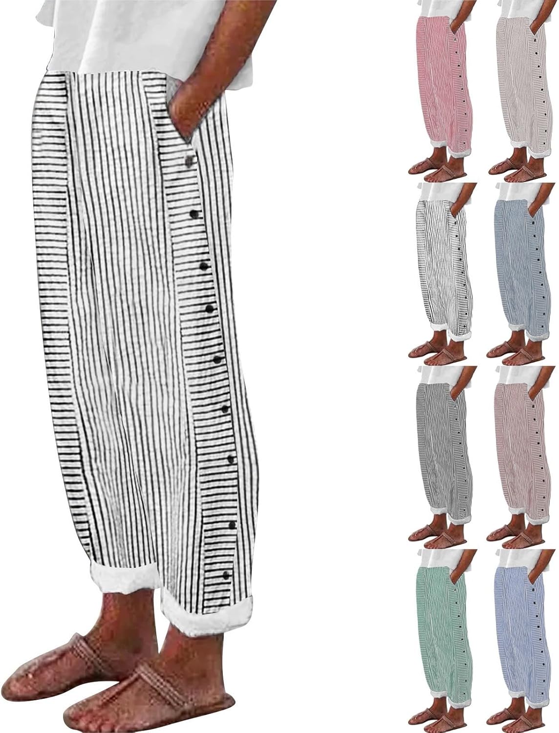 2025 Plus-Size Linen Pants