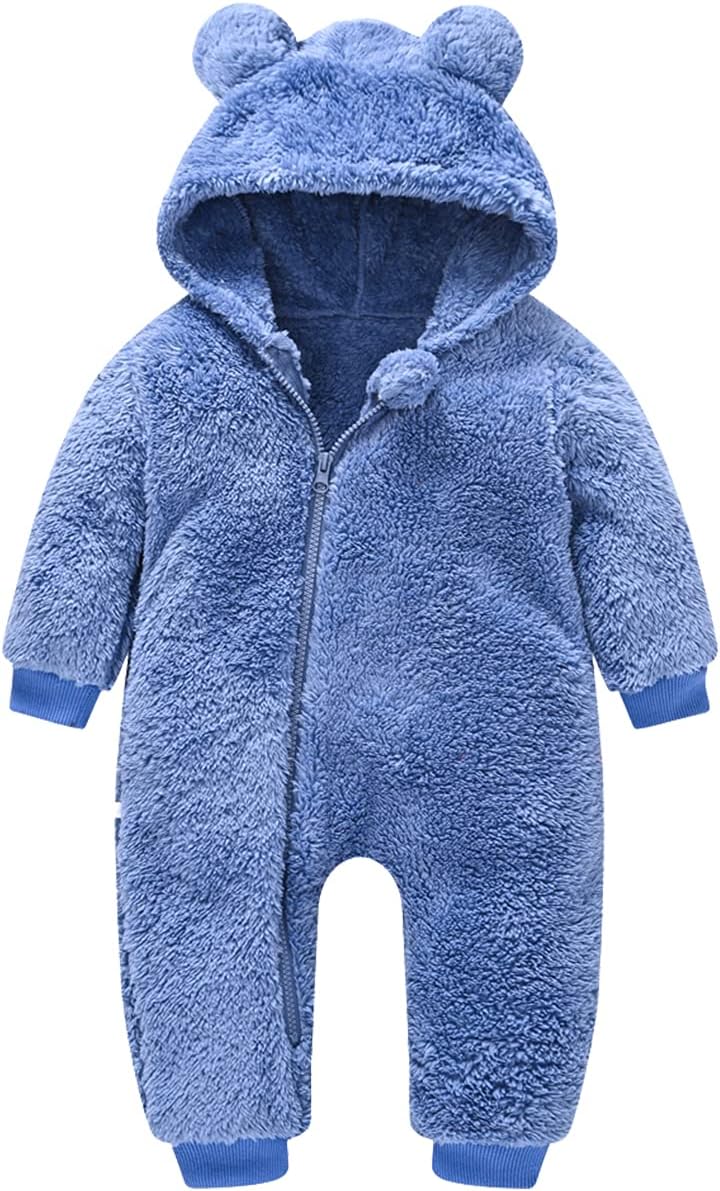 Cute Bear Fleece Romper for Babies